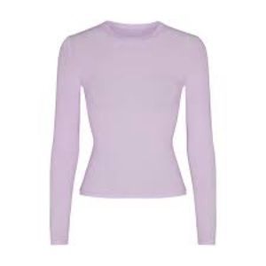 Skims Fits Everybody Long sleeve T-shirt Size Large, in Sugarplum NWT